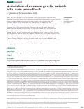 Cover page: Association of common genetic variants with brain microbleeds: A Genome-wide Association Study