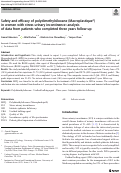 Cover page: Safety and efficacy of polydimethylsiloxane (Macroplastique®) in women with stress urinary incontinence: analysis of data from patients who completed three years follow-up