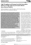 Cover page: High‐Throughput and Dosage‐Controlled Intracellular Delivery of Large Cargos by an Acoustic‐Electric Micro‐Vortices Platform