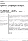 Cover page: Monitoring silver diamine fluoride application with optical coherence tomography and thermal imaging: An in vitro proof of concept study