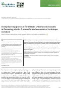 Cover page: A step‐by‐step protocol for meiotic chromosome counts in flowering plants: A powerful and economical technique revisited