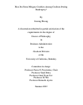 Cover page: How Do Firms Mitigate Conflicts Among Creditors During Bankruptcy?