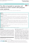 Cover page: The effect of estradiol on granulosa cell responses to FSH in women with polycystic ovary syndrome