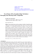 Cover page: Novel states of pre-transition edge turbulence emerging from shearing mode competition