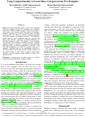 Cover page: Using Compositionality to Learn Many Categories from Few Examples