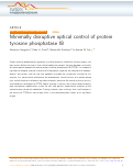 Cover page: Minimally disruptive optical control of protein tyrosine phosphatase 1B