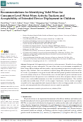 Cover page: Recommendations for Identifying Valid Wear for Consumer-Level Wrist-Worn Activity Trackers and Acceptability of Extended Device Deployment in Children