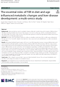 Cover page: The essential roles of FXR in diet and age influenced metabolic changes and liver disease development: a multi-omics study