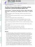 Cover page: The effect of frequent hemodialysis on nutrition and body composition: frequent Hemodialysis Network Trial.