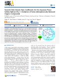 Cover page: Second-Order Kinetic Rate Coefficients for the Aqueous-Phase Sulfate Radical (SO4 •–) Oxidation of Some Atmospherically Relevant Organic Compounds