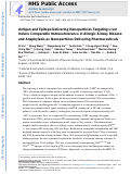 Cover page: Antigen- and Epitope-Delivering Nanoparticles Targeting Liver Induce Comparable Immunotolerance in Allergic Airway Disease and Anaphylaxis as Nanoparticle-Delivering Pharmaceuticals