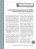 Cover page: Job-Retention and Advancement Services for CalWORKs Participants: Initial Survey of County Practices - Policy Brief