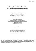 Cover page: Energy Use and Power Levels in New Monitors and Personal 
Computers