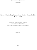 Cover page: Factors Controlling Summertime Surface Ozone In The Western U.S.