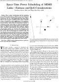 Cover page: Space-Time Power Scheduling of MIMO Links—Fairness and QoS Considerations