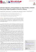 Cover page: Genome Sequence of Erysipelothrix sp. Strain Poltava, Isolated from Acute Septic Erysipelas of Swine in Ukraine.