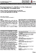 Cover page: Functional Impairment Is a Risk Factor for Knee Replacement in the Multicenter Osteoarthritis Study