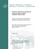 Cover page: Field data collection of miscellaneous electrical loads in Northern California: Initial results