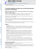 Cover page: Circulating metabolites and lipids are associated with glycaemic measures in South Asians