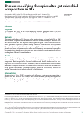 Cover page: Disease-modifying therapies alter gut microbial composition in MS.