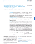 Cover page: Mechanical Ventilator Liberation of Patients With COVID-19 in Long-term Acute Care Hospital