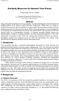 Cover page: Similarity Measures for Network Time Prisms