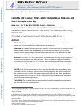 Cover page: Empathy and Coping: Older Adults’ Interpersonal Tensions and Mood throughout the Day