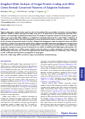 Cover page: Kingdom-Wide Analysis of Fungal Protein-Coding and tRNA Genes Reveals Conserved Patterns of Adaptive Evolution