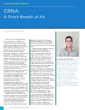 Cover page of CRNA: A Fresh Breath of Air