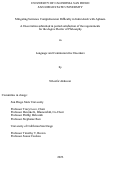 Cover page: Mitigating Sentence Comprehension Difficulty in Individuals with Aphasia