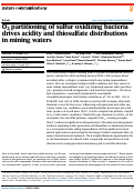 Cover page: O2 partitioning of sulfur oxidizing bacteria drives acidity and thiosulfate distributions in mining waters