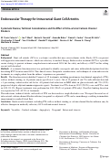 Cover page: Endovascular Therapy for Intracranial Giant Cell Arteritis : Systematic Review, Technical Considerations and the Effect of Intra-arterial Calcium Channel Blockers.