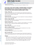 Cover page: Assessing Levels and Correlates of Implementation of Evidence-Based Approaches for Colorectal Cancer Screening: A Cross-Sectional Study With Federally Qualified Health Centers