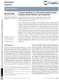 Cover page: Covalent labeling of a chromatin reader domain using proximity-reactive cyclic peptides