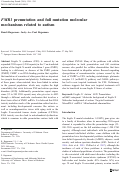 Cover page: FMR1 premutation and full mutation molecular mechanisms related to autism