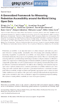 Cover page: A Generalized Framework for Measuring Pedestrian Accessibility around the World Using Open Data