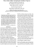 Cover page: When is Likely Unlikely: Investigating the Variability of Vagueness