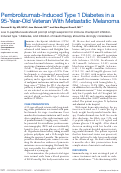 Cover page: Pembrolizumab-Induced Type 1 Diabetes in a 95-Year-Old Veteran With Metastatic Melanoma.