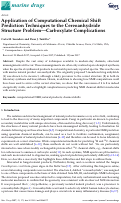 Cover page: Application of Computational Chemical Shift Prediction Techniques to the Cereoanhydride Structure Problem—Carboxylate Complications