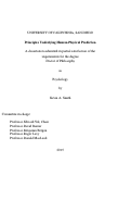 Cover page: Principles underlying human physical prediction