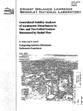 Cover page: Generalized Stability Analyses of Asymmetric Disturbances in One- and Two-celled Vortices Maintained by Radial Inflow