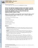 Cover page: Effect of Dietary Modification on Incident Carotid Artery Disease in Postmenopausal Women