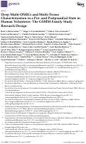 Cover page: Deep Multi-OMICs and Multi-Tissue Characterization in a Pre- and Postprandial State in Human Volunteers: The GEMM Family Study Research Design