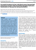 Cover page: Successful treatment of two individual cases of generalized granuloma annulare with amoxicillin/clavulanic acid and a combination of doxycycline and pentoxifylline