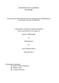 Cover page: Environmental and Community Factors Influencing the Distribution of Pennisetum setaceum in California