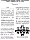 Cover page: Stochastic Independence between Recognition and Completion of Spatial Patterns as a Function of Causal Interpretation