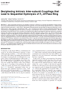 Cover page: Deciphering Intrinsic Inter-subunit Couplings that Lead to Sequential Hydrolysis of F1-ATPase Ring