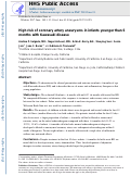 Cover page: High Risk of Coronary Artery Aneurysms in Infants Younger than 6 Months of Age with Kawasaki Disease