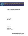 Cover page: Stability of Marital and Cohabiting Unions Following a First Birth