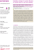 Cover page: Evaluating strategies for spatial allocation of vaccines based on risk and centrality.